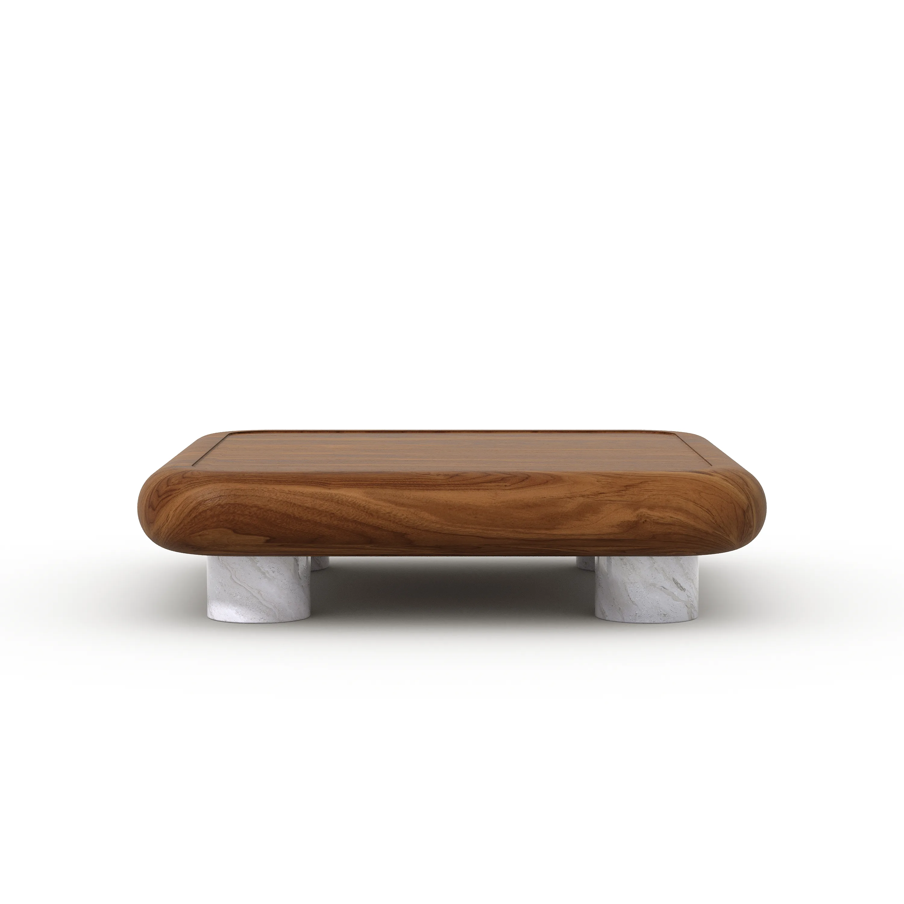 Fat Center Table - marble variant, angled view